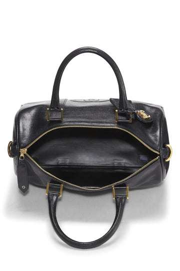 Chanel,  Black Caviar Boston Small, Black