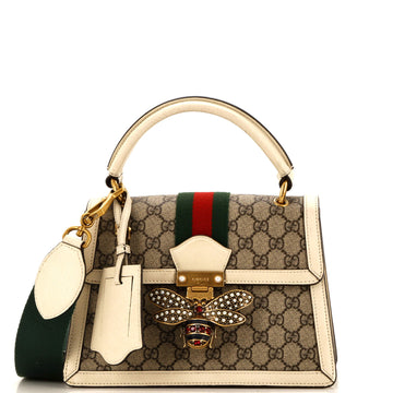 Queen Margaret Top Handle Bag GG Coated Canvas Small