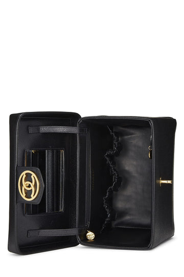 Chanel,  Black Caviar Circle 'CC' Vanity Large, Black