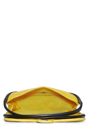 Chanel,  Yellow Quilted Lambskin Hula Hoop Bag Medium, Yellow