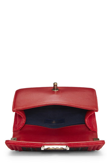 Chanel,  Paris-Edinburgh Red Tartan Velvet Boy Bag Small, Red