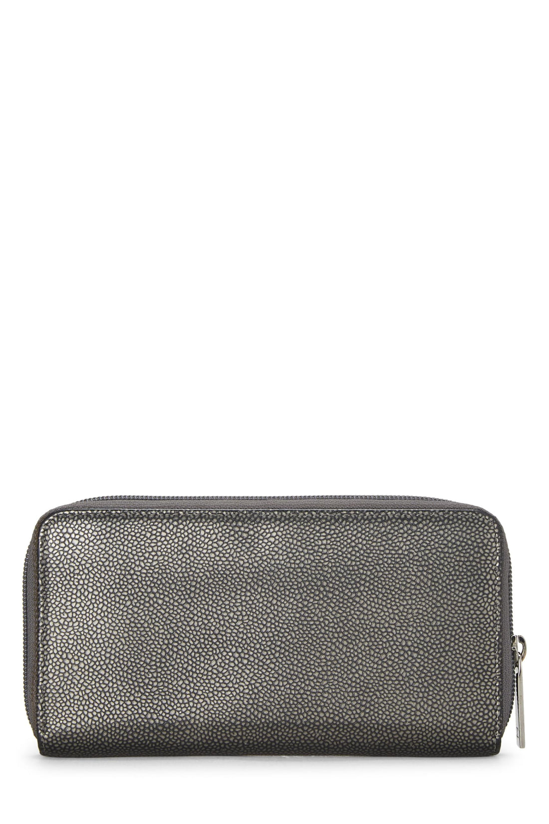 Chanel,  Silver Caviar Timeless 'CC' Wallet, Grey