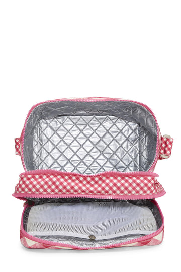 Chanel,  Pink & White Canvas Lunch Box Handbag, Multi