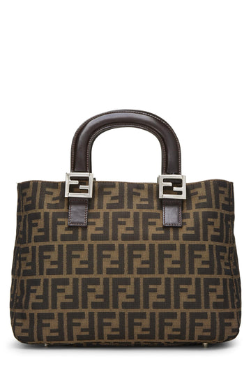 Fendi,  Brown Zucca Canvas Handbag Small, Brown