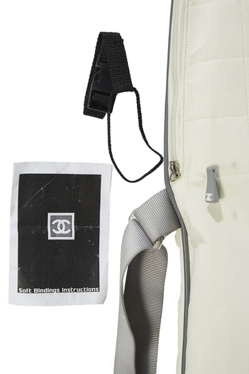 Chanel,  White Fiberglass 'CC' Sportline Snowboard, White