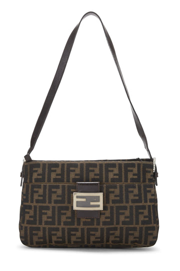 Fendi,  Brown Zucca Canvas Shoulder Bag, Brown