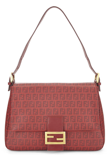Fendi,  Red Zucchino Coated Canvas Mama, Red