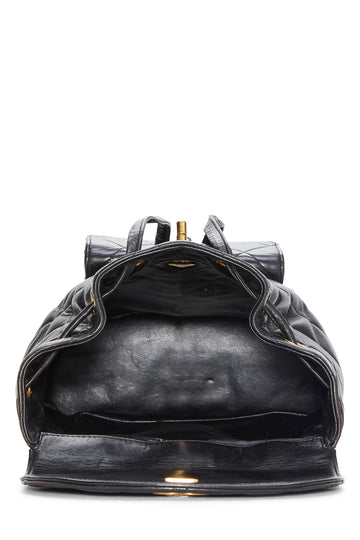 Chanel,  Black Quilted Lambskin 'CC' Classic Backpack Small, Black