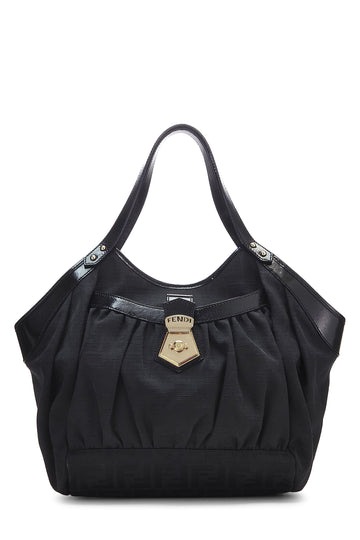 Fendi,  Black Zucca Chef Tote Small, Black