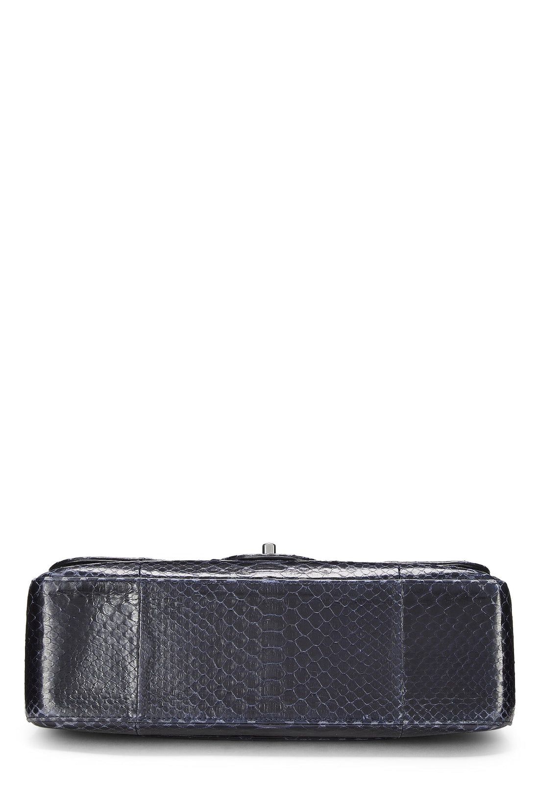 Chanel,  Navy Python New Classic Double Flap Jumbo, Navy