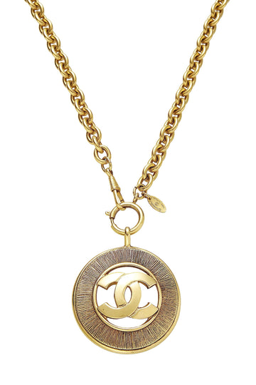 Chanel,  Gold 'CC' Sunburst Necklace Large, Gold