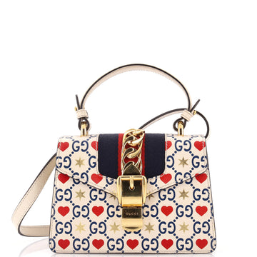 Sylvie Top Handle Bag Limited Edition Valentines GG Printed Leather Mini