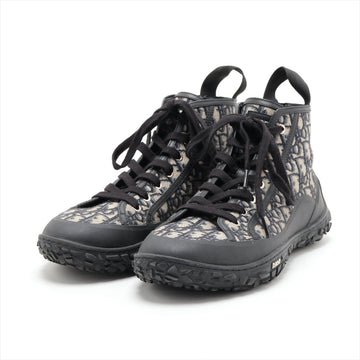 Dior Canvas  Leather High-Cut Trainers 44  Beige × Black B28 Ombrex