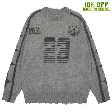 Makersluxe® Side Star Jacquard Sweater No23