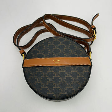 Celine Lambskin Triomphe Canvas Round Purse GP10149546