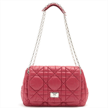 Christian Dior Leather Chain Shoulder Bag Red