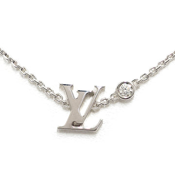 Louis Vuitton K18WG Idil Brossam LV Diamond Necklace 750WG Jewelry Q93653