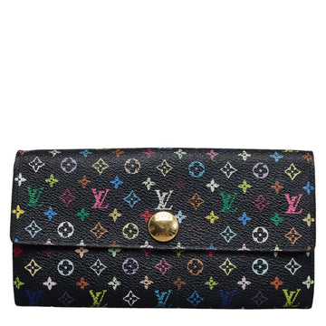 Louis Vuitton Monogram M60668 Long Wallet PVC Black Multicolor