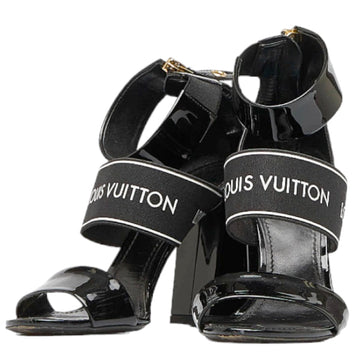 Louis Vuitton Louis Vuitton Sandals Patent Laser/Nylon Black