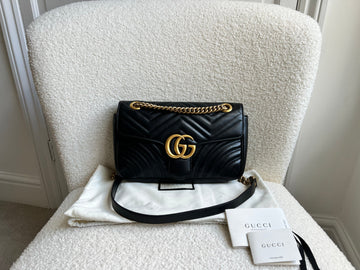 Gucci GG Black Marmont Small Shoulder Bag (RRP £1890)