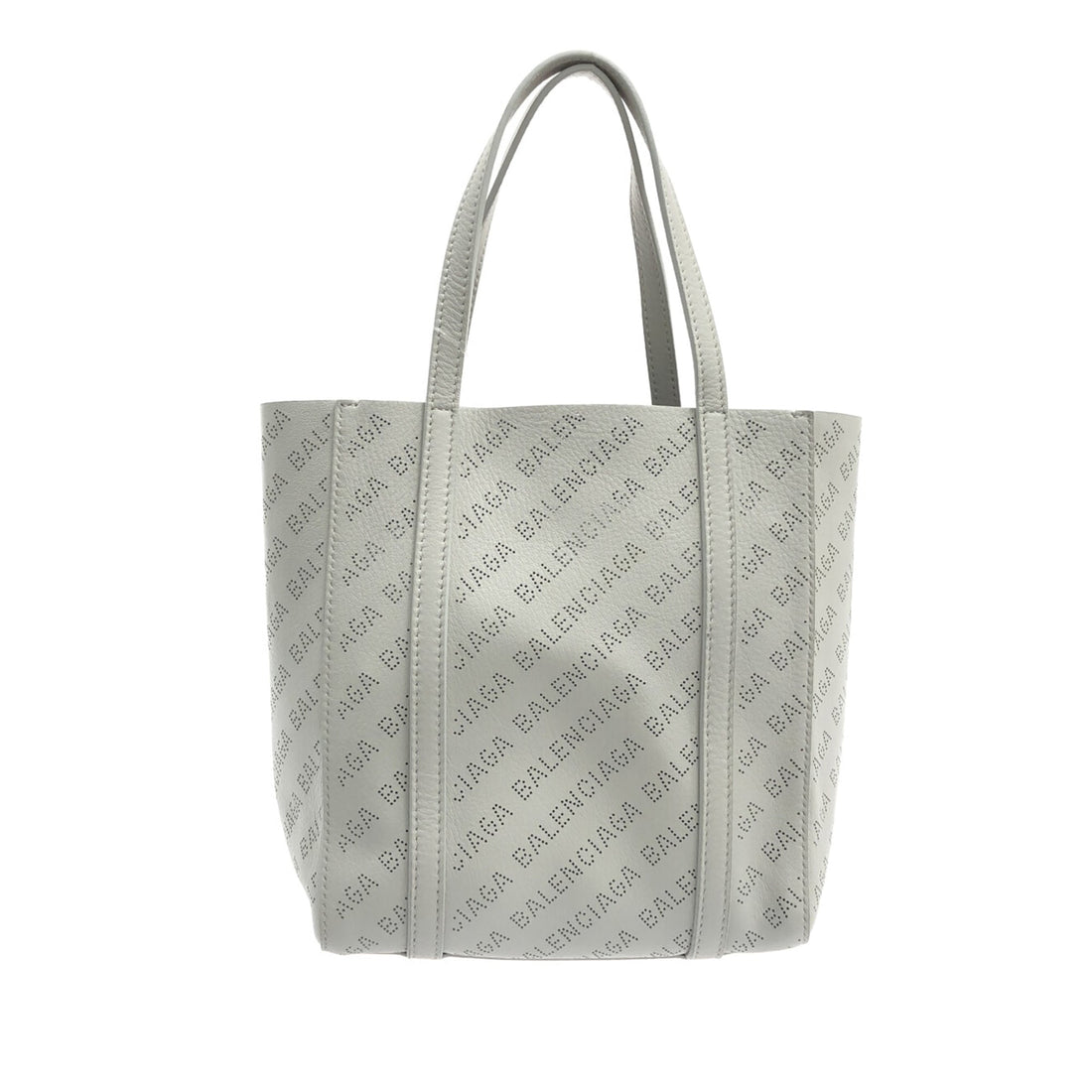 White Balenciaga XXS Everyday Perforated Leather Shopping Tote Bag Satchel