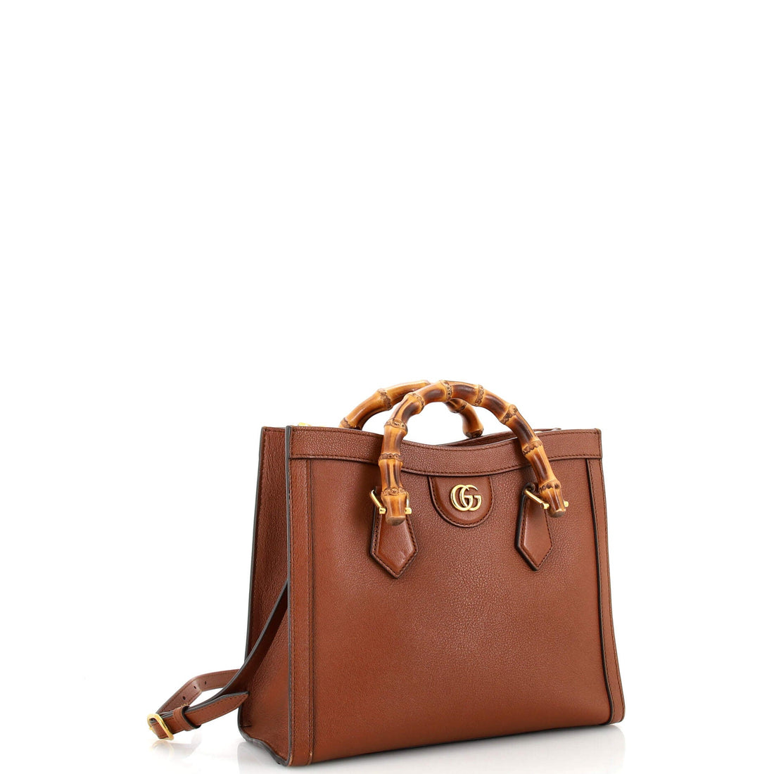 Diana NM Bamboo Handle Tote Leather Small