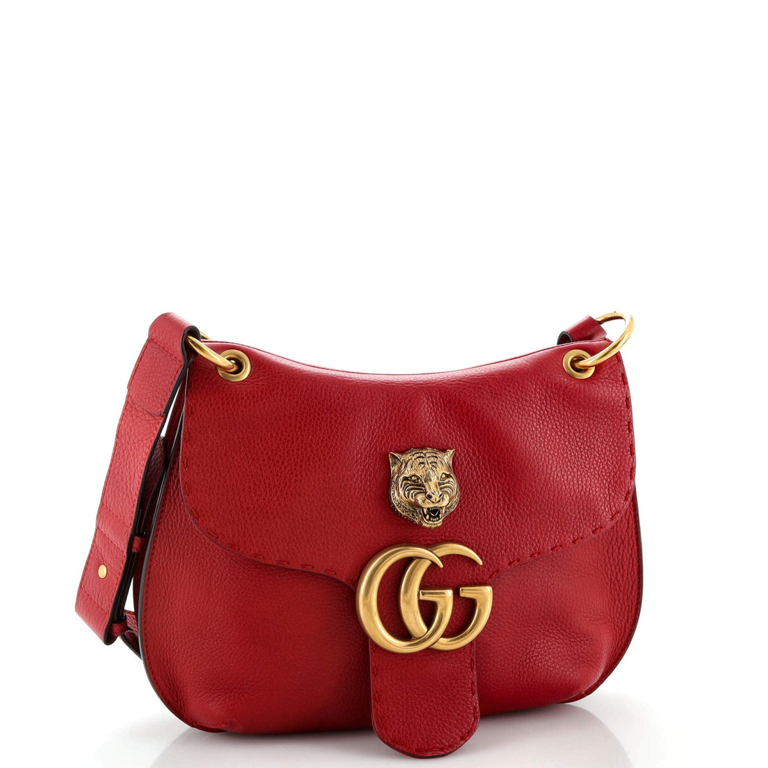 GG Marmont Animalier Shoulder Bag Leather Medium