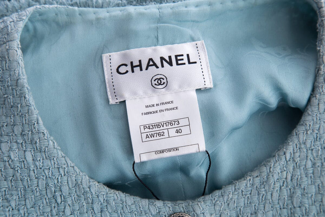 Chanel Blue Tweed Dress SZ 40