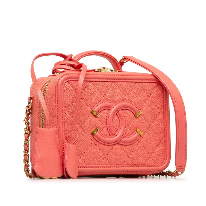 Chanel Matrases Coco Mark CC Figure Handbags Shoulder Bag 2WAY Pink Caviar Skin  CHANEL