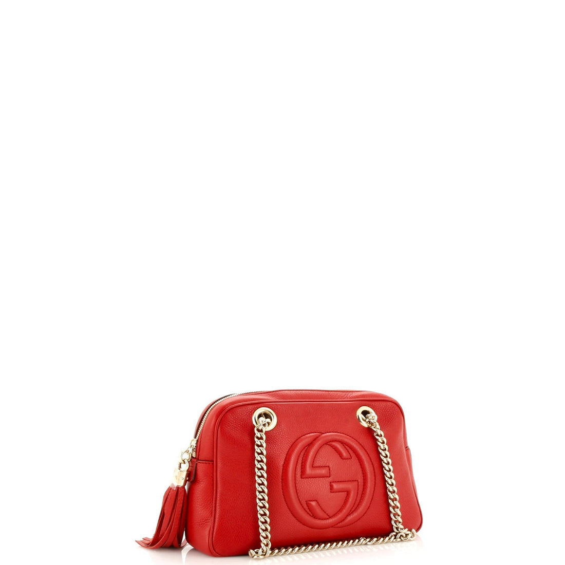 Soho Chain Zip Shoulder Bag Leather Small