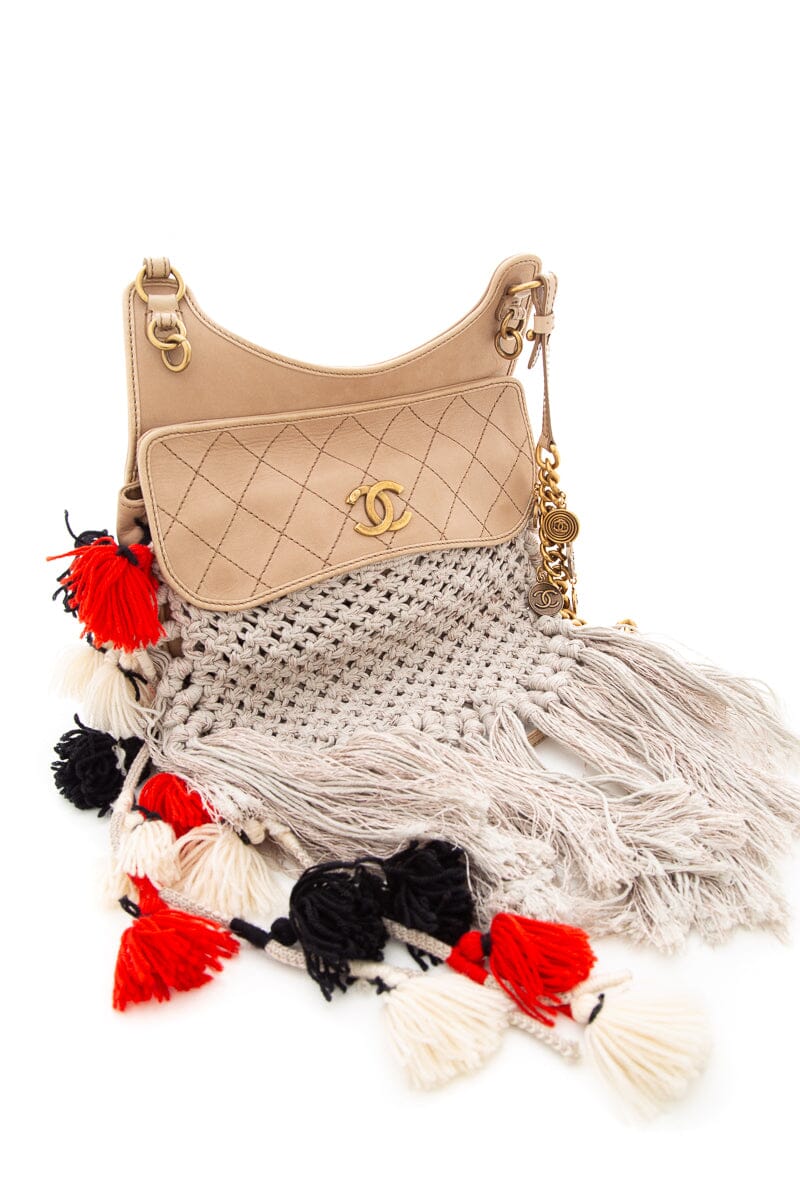 Chanel Tan Dubai Resort Crochet Cross-Body