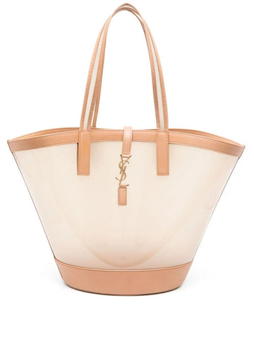 Saint Laurent Women Panier Medium In Vinyl And Vegetable-Tanned Leather