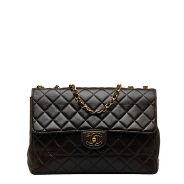 Chanel Decamatrasse 30 Cocomark Single Flap Chain Shoulder Bag Black Ramscreen Ladies CHANEL
