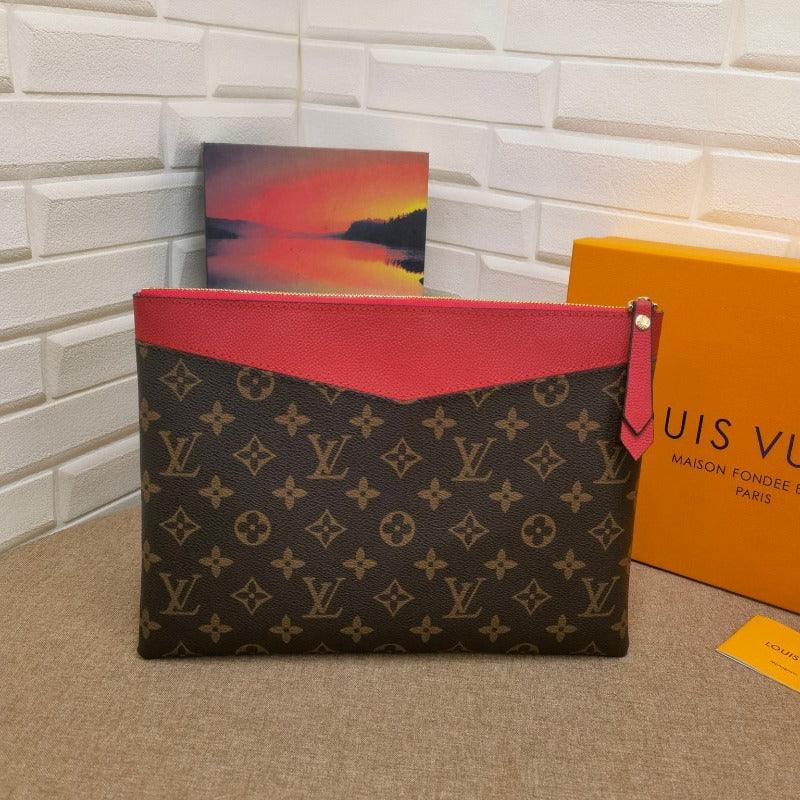 Makersluxe - Pochette Monogram Clutch Red