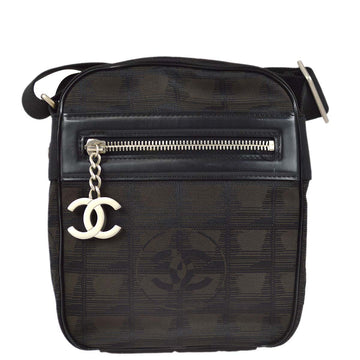 Chanel 2006-2008 Brown Jacquard New Travel Line Shoulder Bag