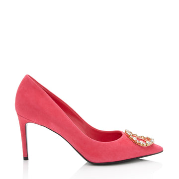 Louis Vuitton Suede Crystal Madeleine Pumps