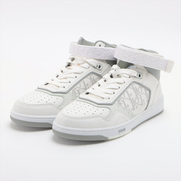 Dior Oblique Canvas  Leather High-Cut Sneaker 40 Men White FA0521