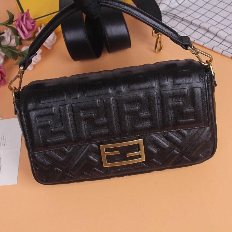Makersluxe - Baguette Nappa Shoulder Bag Black