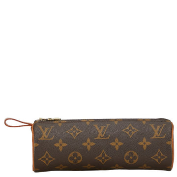 Louis Vuitton Monogram Tours Long Porterait Pencase M47630 Brown PVC Leather  Louis Vuitton