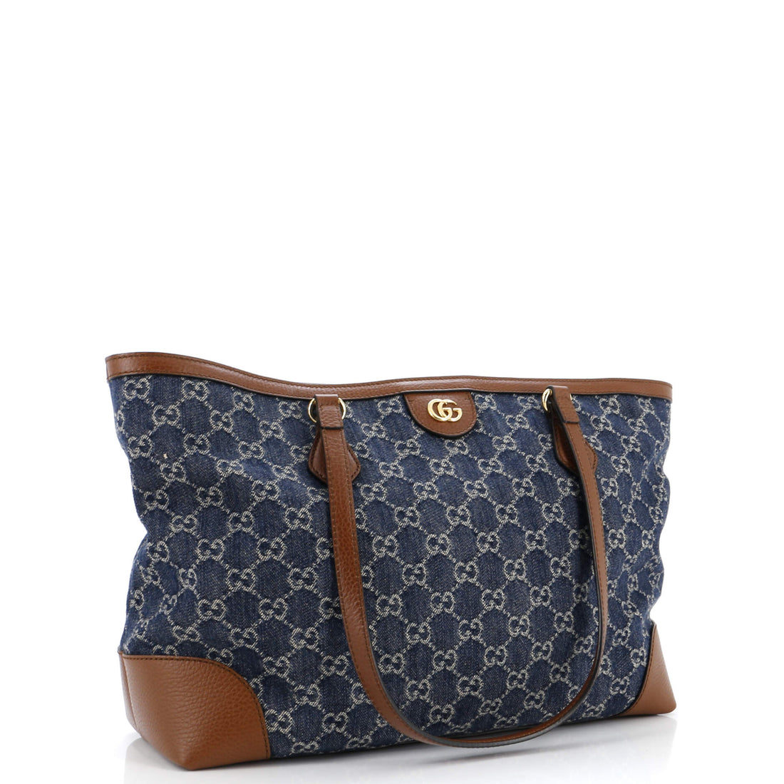 Ophidia Shopping Tote GG Denim Medium