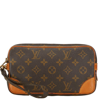 Louis Vuitton Monogram Marly Dragon PM Clutch Backpack M51827 Brown PVC Leather  Louis Vuitton