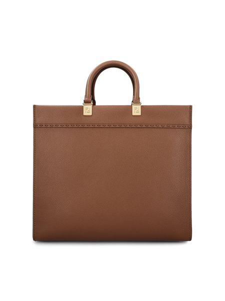 FENDI Medium Pebbled Calfskin Tote Handbag