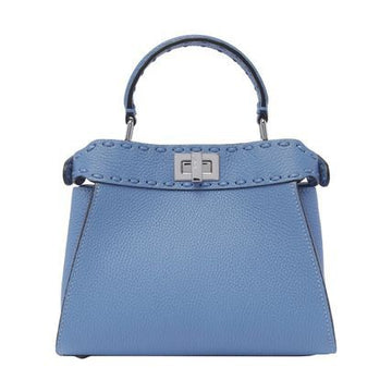FENDI Leather Mini Handbag with Macro Stitching