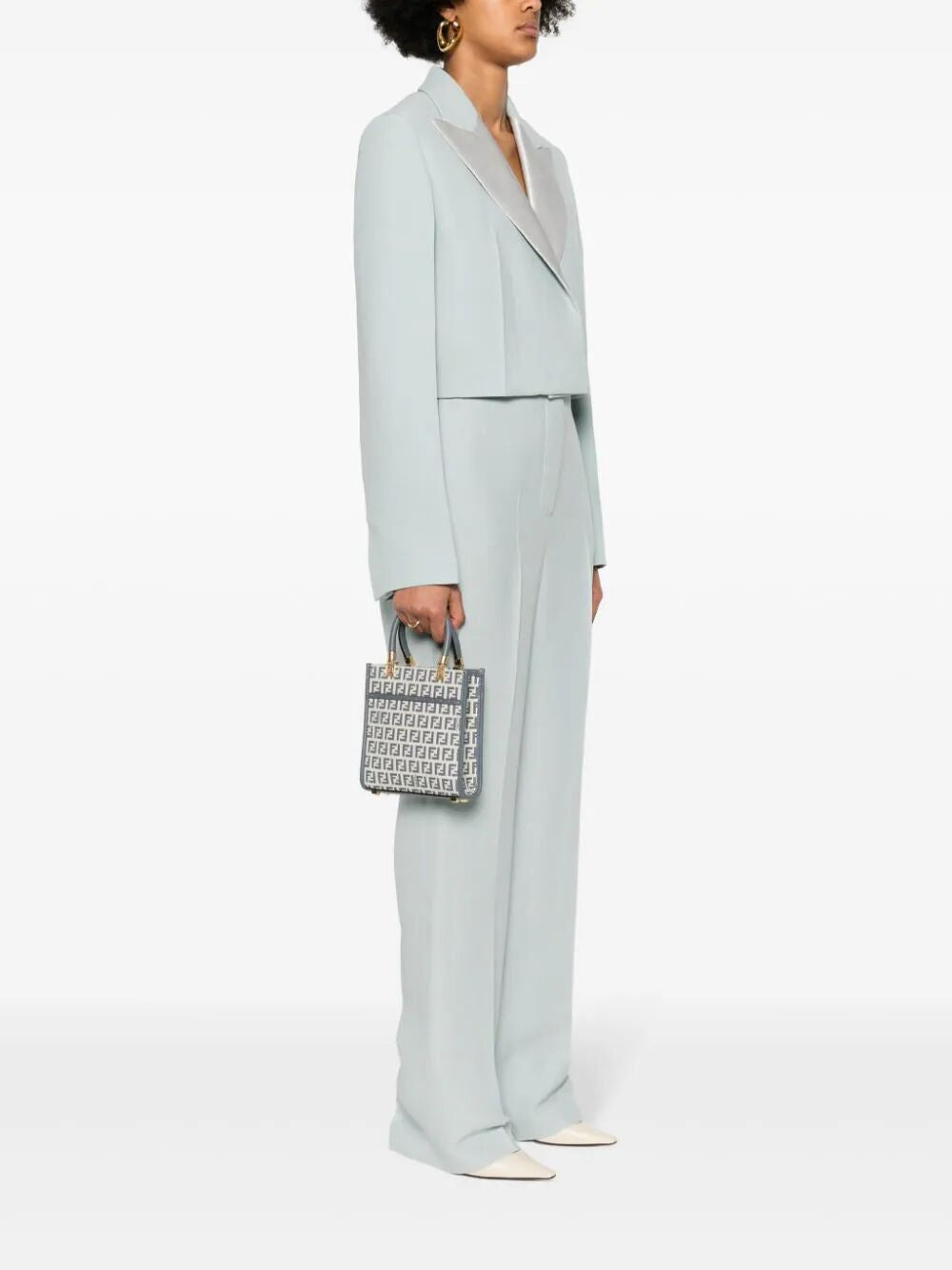FENDI FF Jacquard Mini Tote Handbag