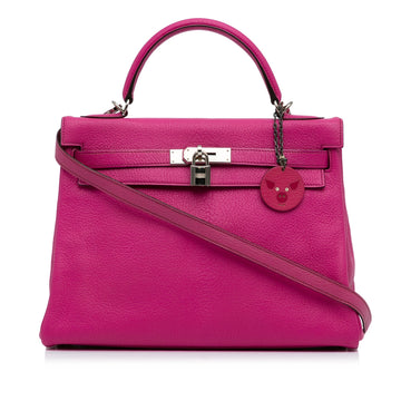 Hermès Kelly Retourne 32 Pink Togo Palladium