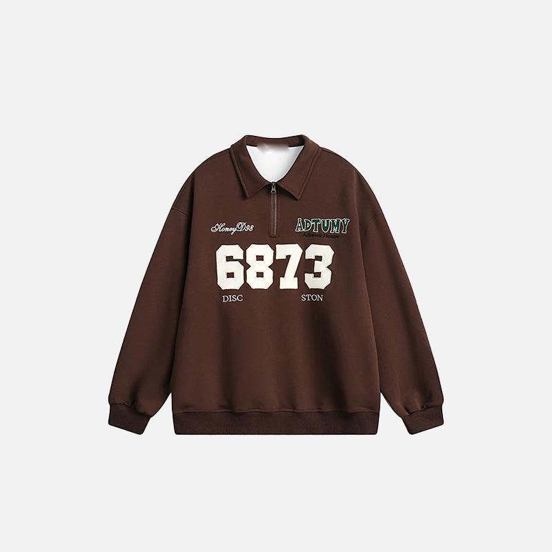 Y2K Loose Sports Sweatshirt