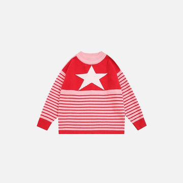Y2K Star Stripes Sweater