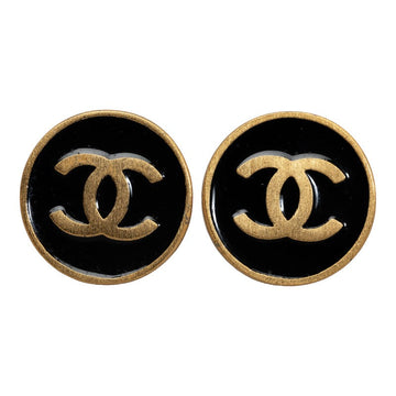 Chanel Earring Gold Black Lady Earring Luxury Market
