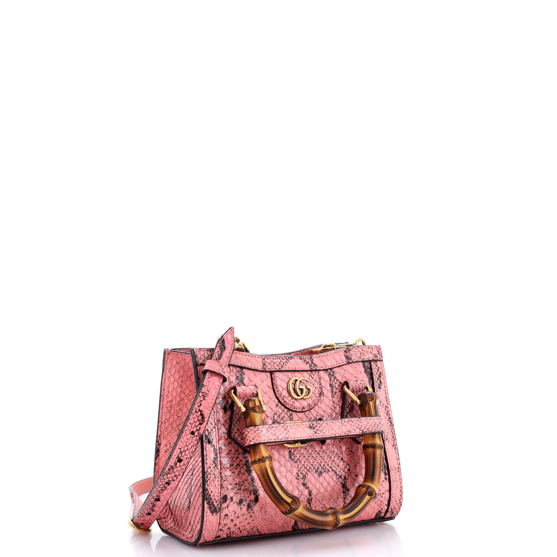 Diana NM Bamboo Handle Tote Python Mini