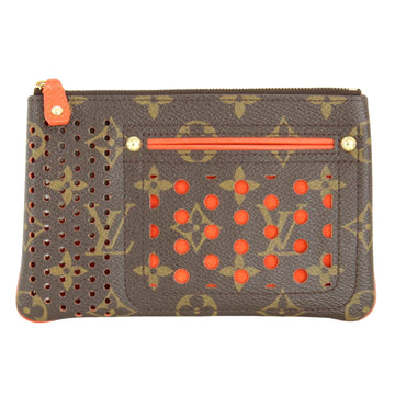 Louis Vuitton Pochette Zippée  Canvas Clutch Bag ()
